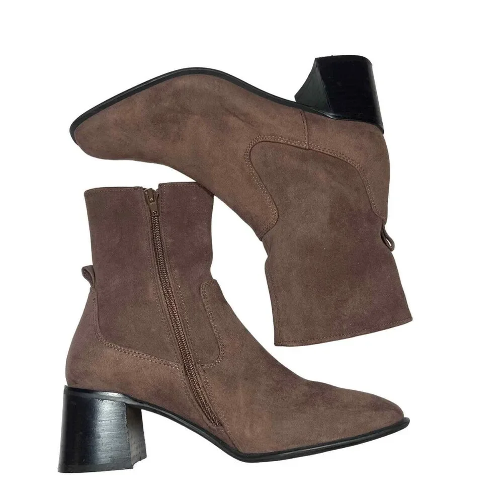 Jeffrey Campbell Brown Suede Ankle‎ Boots Size 8.5
